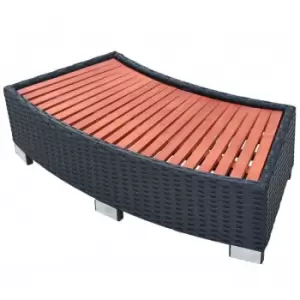 Image of Vidaxl - Spa Step Poly Rattan 92x45x25cm Black - Black