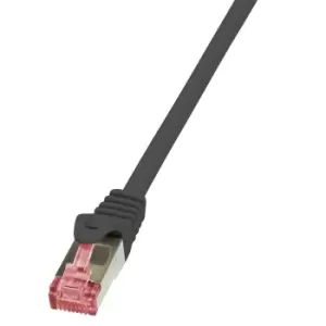 Image of LogiLink 0.25m Cat.6 S/FTP networking cable Black Cat6 S/FTP (S-STP)