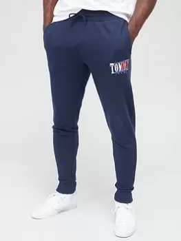 Image of Tommy Jeans Tjm Slim Essential Graphic Joggers, Twilight Navy Size M Men