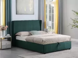 Image of Seconique Amelia 5' Plus Bed - Green Velvet Fabric