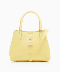 Image of Dune 'Drayyson' Padlock Tote Bag - yellow