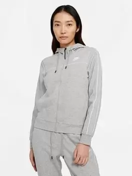 Image of Nike Millenium Fleece Full Zip Hoodie - Dark Grey Heather Size XS Women