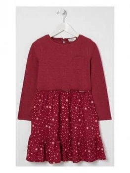 Image of Fatface Girls Olivia Star Print Dress - Berry