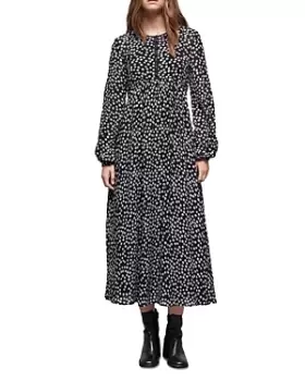 Image of The Kooples Daisy Dots Printed Midi Dress