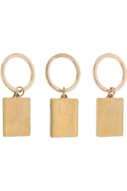 Image of Something Different Something Different Goddess Energy Keyring (Pack of 6) in Gold Gold One Size Unisex 5063693881627