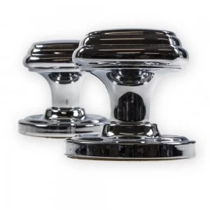 Image of LocksOnline Square Mortice Door Knob Set on Round Rose