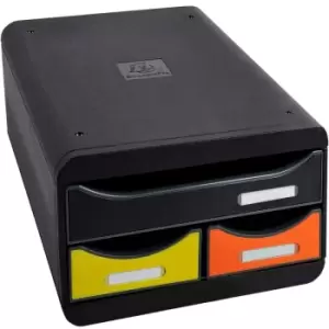 Image of Small-Box Desktop Drawer Set Harlequin with 3 Drawers Exacompta Multicolour 1
