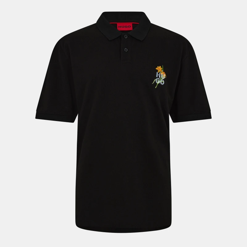 Image of Hugo Mens Diblospol Short Sleeve Polo Shirt Black male XS