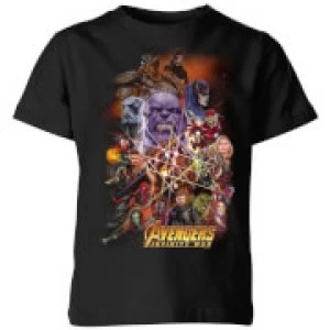 Image of Avengers Team Portrait Kids T-Shirt - Black - 7-8 Years