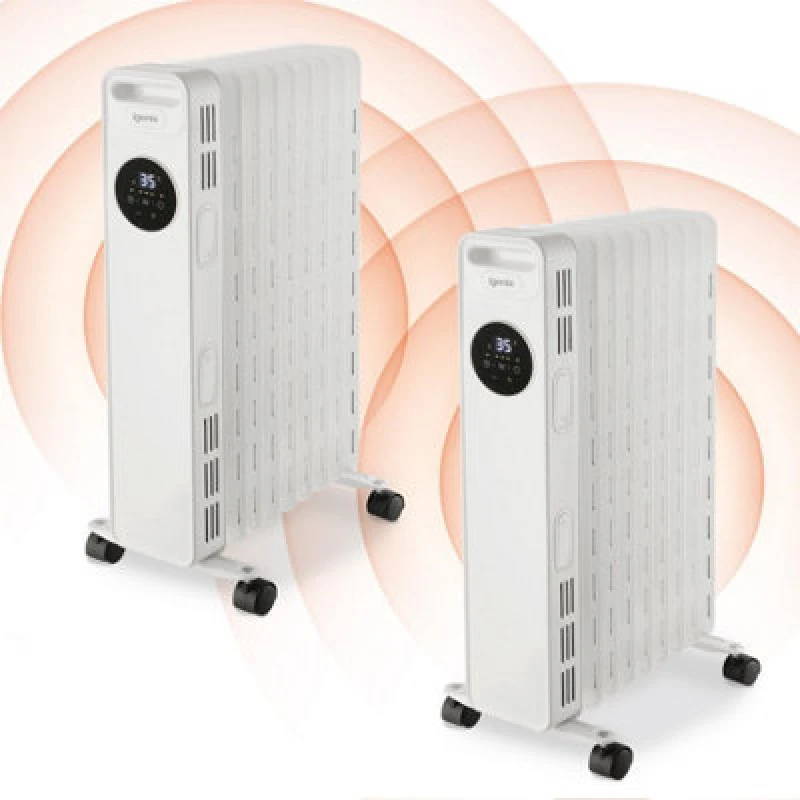 Image of Igenix Digital Oil Filled Radiator (Pack of 2) White