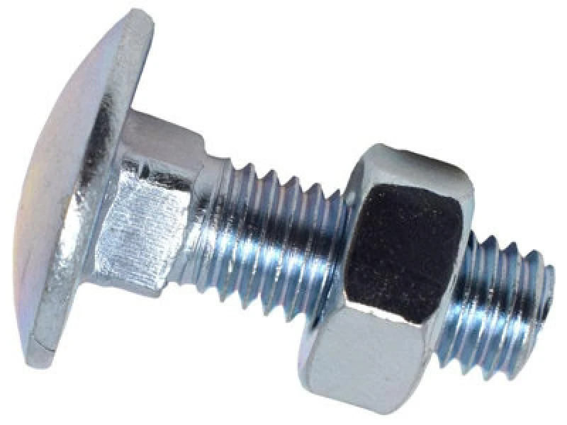 Image of Metalmate Memcsx0825 Cup Square Hex Bolt & Nut Zp M8 X 25mm Box 50 Memcsx0825