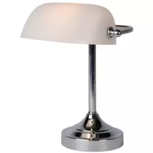 Image of Lucide BANKER - Desk Lamp - 1xE14 - Chrome