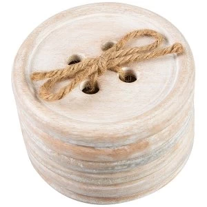 Image of Sass & Belle Wooden Button (Set of 6) Coasters