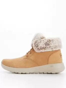 Image of Skechers On-the-go Joy Chugga Ankle Boots, Chestnut, Size 4, Women