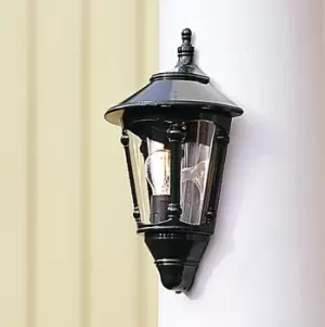 Image of Virgo Outdoor Classic Lantern Green Flush Wall Light, IP23