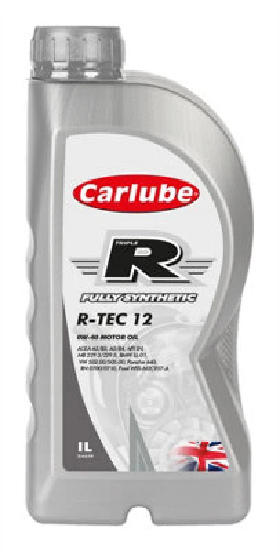 Image of Carlube Engine Oil Triple R 0W40 A3 B3 B4 Fully Synthetic 1 Litre R-Tec 12 1L