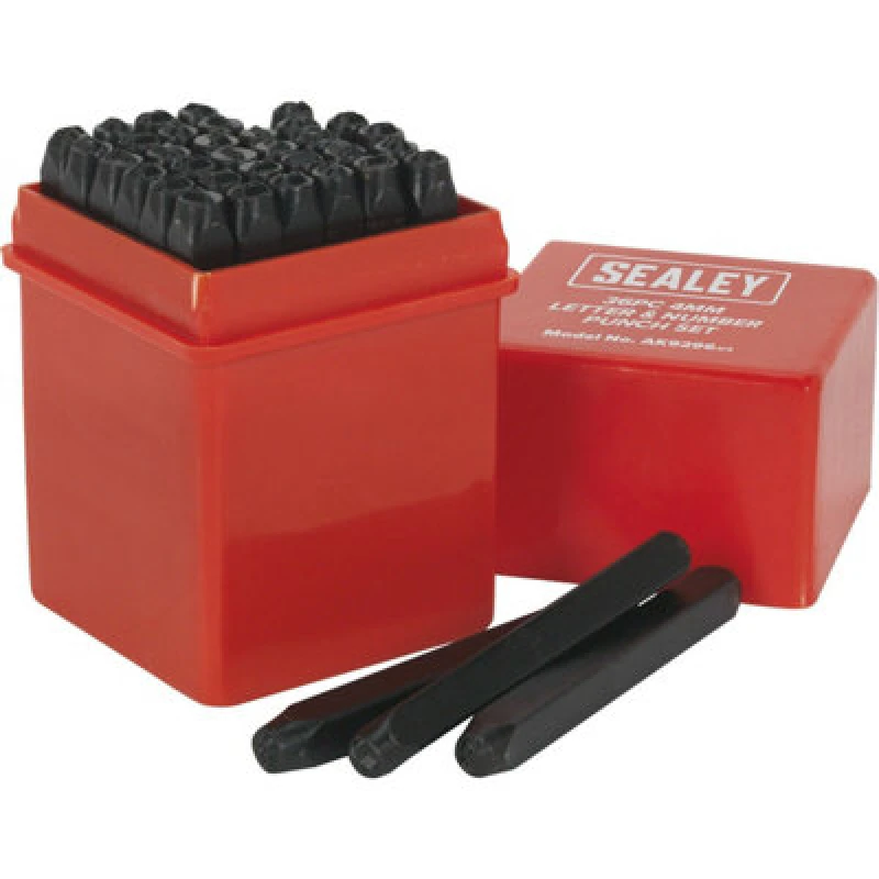 Image of Loops 36 Piece Letter & Number Punch Set - 4mm Character Height - High Carbon Steel Metallics