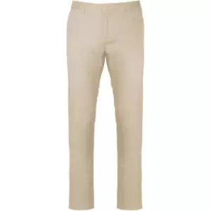 Image of Kariban Mens Chino Trousers (S) (Beige)