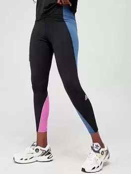 Image of adidas Own The Run Colour Block 7/8 Leggings - Black/Multi, Black Multi, Size XS, Women