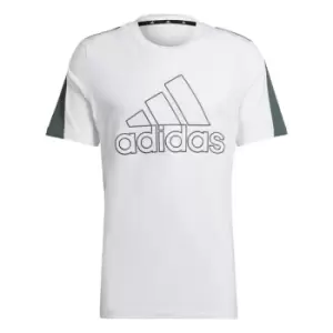 Image of adidas Future Icons Embroidered Badge of Sport T-Shirt Me - White