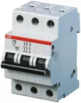 Image of Abb S203D63 Mcb, 3 Pole, 63A, 6Ka, D Curve