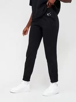 Image of Nike Air NSW Fleece Mid Rise Joggers - Black/White, Size XL, Women