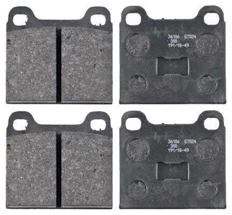 Image of A.B.S. 36106 Brake pad set without integrated wear sensor Brake Pad Set,disc brake (402)