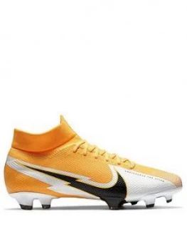 Image of Nike Mens Mercurial Superfly 7 Pro Firm Ground Football Boot, Orange/White, Size 9, Men