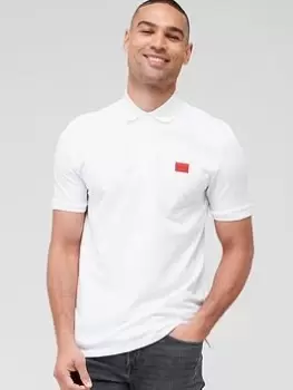 Image of HUGO Dereso232 Slim Fit Polo Shirt, White Size M Men