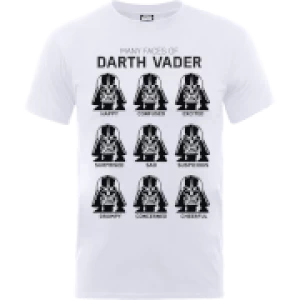 Image of Star Wars Many Faces Of Darth Vader T-Shirt - White - M