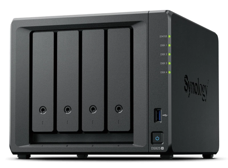 Image of Synology DS925+ 4GB RAM 4 Bay SATA Desktop NAS Expansion Enclosure DS925+ Black