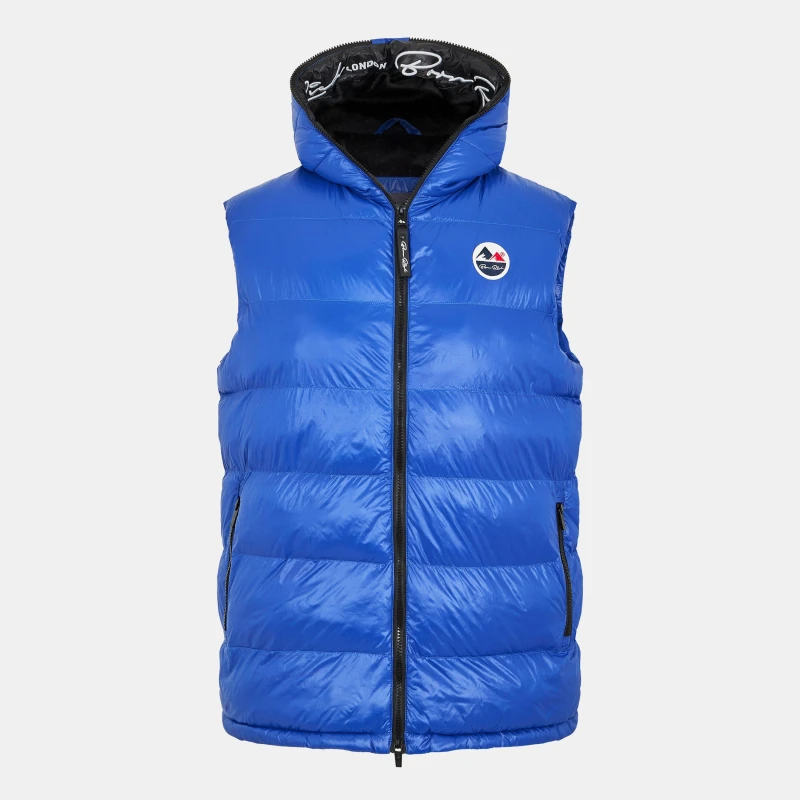 Image of Born Rich Mens Mateo Hooded Gilet Blue male Small