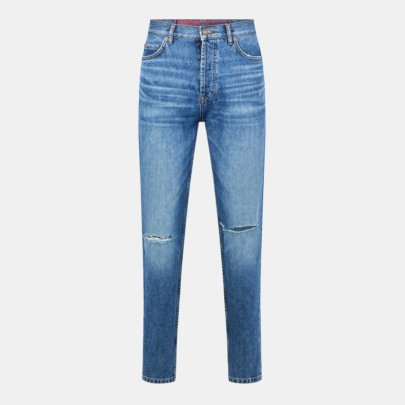 Image of Hugo Rip Tapered Jeans Medium Blue 420 male 30W R