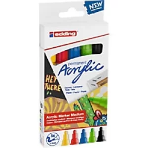 Image of Edding Marker Acrylic E-5100 Assorted Pack of 5