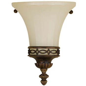 Image of Drawing Room - 1 Light Indoor Wall Uplighters Walnut, E14 - Elstead