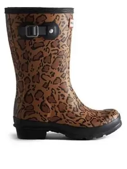 Image of Hunter Original Leopard Print Boot, Multi, Size 12 Younger