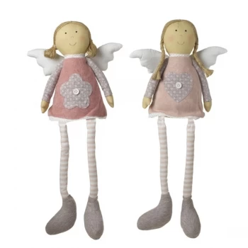Image of Sitting Heart & Flower Dress Angel By Heaven Sends (One Random Supplied)