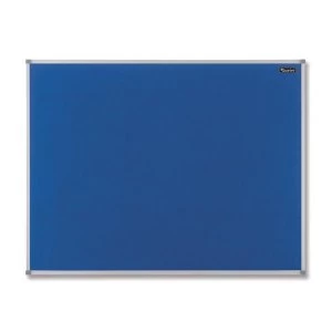 Image of Nobo Basic 1200 x 900mm Noticeboard with Blue Felt Surface and Aluminium Trim