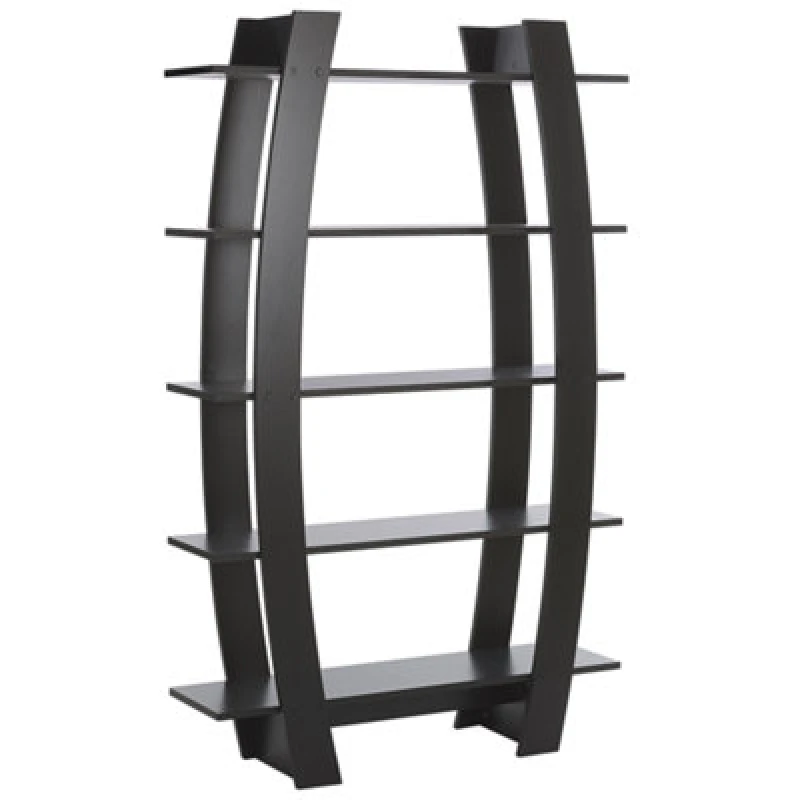 Image of Beliani 5 Tier Shelving Unit Kener 180 Cm Black