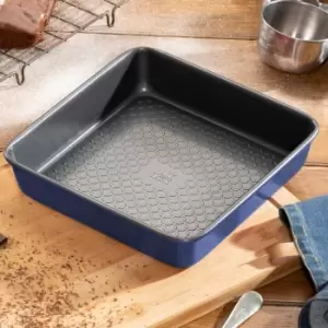 Image of Hairy Bikers Square Cake Tin - Blue