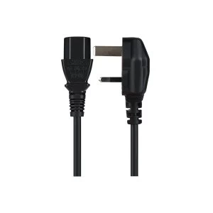 Image of Maplin Power Lead IEC C13 Female Plug to UK 3 Pin Plug 13amp - Cable 1m