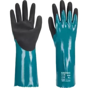 Image of Portwest Nitrile Sandy Grip Lite Gauntlets Blue / Black M