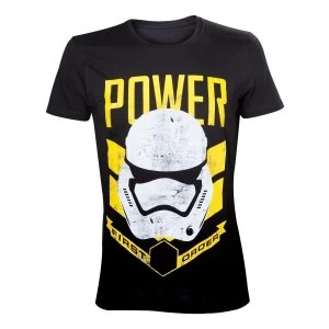 Image of Star Wars VII The Force Awakens Adult Male Stormtrooper First Order Power Large T-Shirt