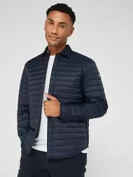 Image of Boss Olson Padded Relaxed Fit Shirt - Dark Blue