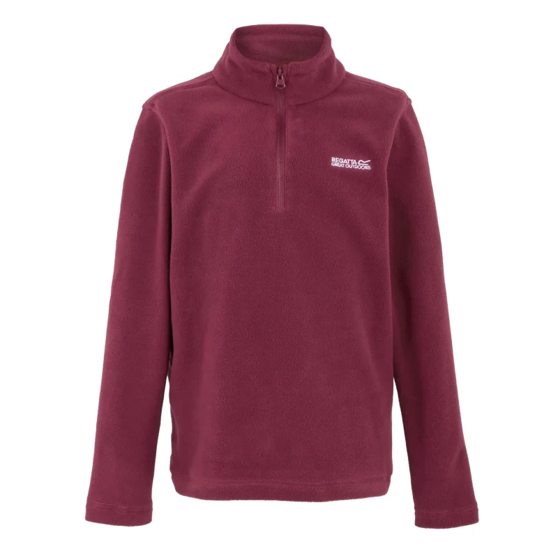 Image of Technical fleece 1/2 zip for children Regatta Hot Shot II Rouge Unisex 7/8 ans