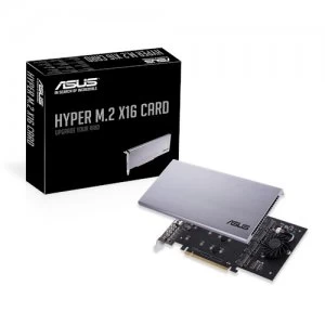 Image of Asus Hyper M.2 x16 Card V2, Connect 4 x PCIe 3.0 M.2 SSDs through the PCIe x8 or x16 slot