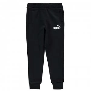 Image of Puma Tapered Fleece Pants Junior Boys - Black/White