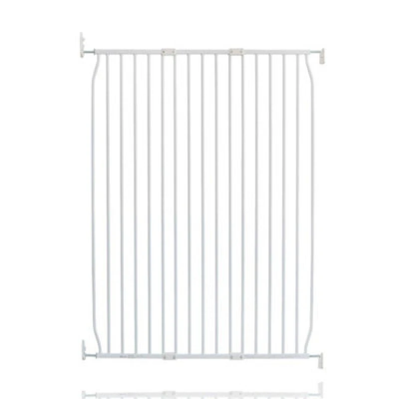 Image of Safetots Extra Tall Eco Screw Fit Baby Gate, White, 100Cm - 110Cm, Extra Tall Gate 100Cm In Height, Stair Gate For Baby