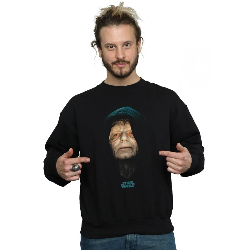 Image of Star Wars Star Wars Men Emperor Palpatine Sweatshirt in Black Size: Small Black S Male 5059276718695