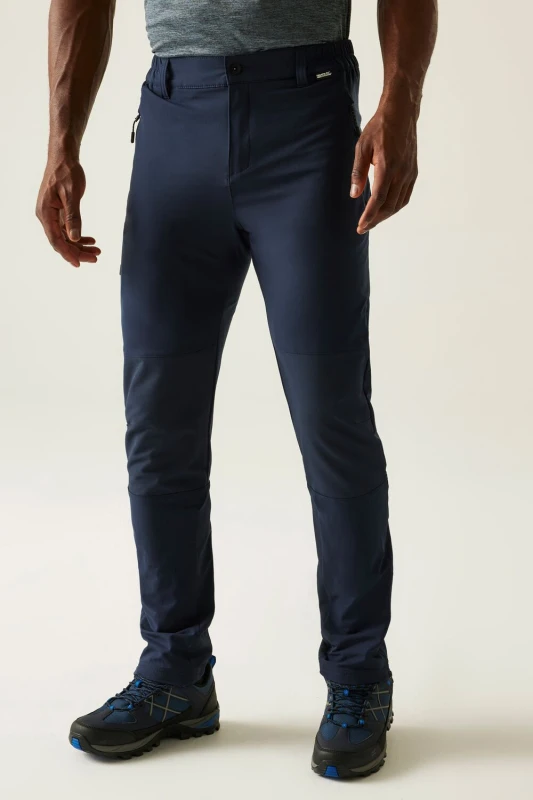 Image of Regatta Regatta Men Montorn Durable Water-Repellent Walking Trousers in Navy Size: 38R Navy 38R Male 5063516156567